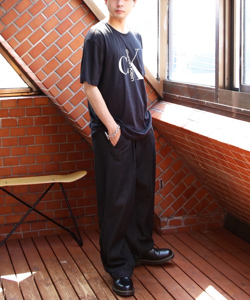 Calvin Klein(カルバン・クライン)の「Calvin Klein モノグラム半袖Tシャツ(Tシャツ/カットソー・メンズ・ホワイト系その他/ブラック・SMALL/MEDIUM/LARGE/X-LARGE)」の8枚目の写真