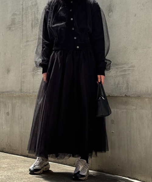 HONEY MI HONEY（ハニーミーハニー）の「rib knit volume tulle one