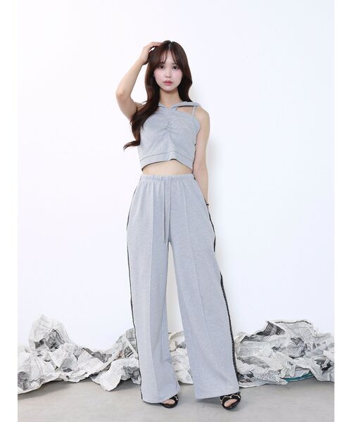 EATME（イートミー）の「サイドレーススウェットパンツ（スウェットパンツ・レディース・ネイビー/ブラック/グレー・FREE）」の4枚目の写真