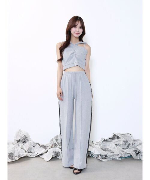 EATME（イートミー）の「サイドレーススウェットパンツ（スウェットパンツ・レディース・ネイビー/ブラック/グレー・FREE）」の5枚目の写真