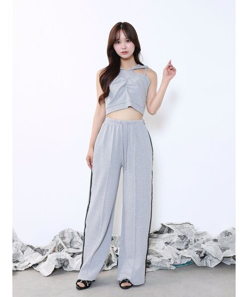 EATME（イートミー）の「サイドレーススウェットパンツ（スウェットパンツ・レディース・ネイビー/ブラック/グレー・FREE）」の6枚目の写真