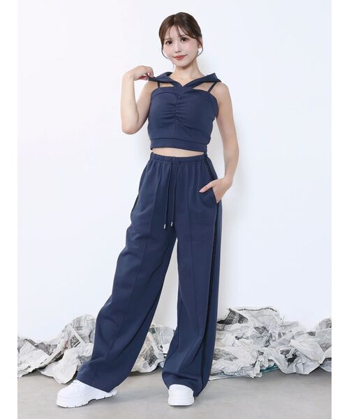 EATME（イートミー）の「サイドレーススウェットパンツ（スウェットパンツ・レディース・ネイビー/ブラック/グレー・FREE）」の8枚目の写真