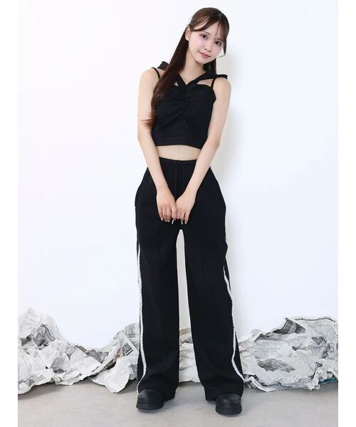 EATME（イートミー）の「サイドレーススウェットパンツ（スウェットパンツ・レディース・ネイビー/ブラック/グレー・FREE）」の10枚目の写真