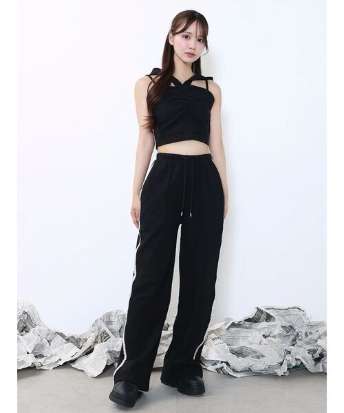 EATME（イートミー）の「サイドレーススウェットパンツ（スウェットパンツ・レディース・ネイビー/ブラック/グレー・FREE）」の11枚目の写真