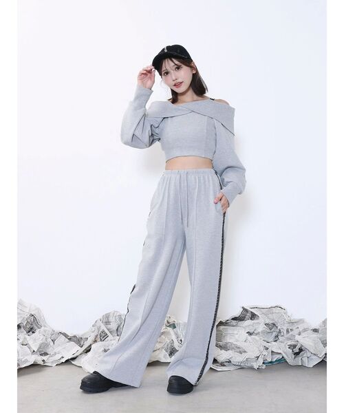 EATME（イートミー）の「サイドレーススウェットパンツ（スウェットパンツ・レディース・ネイビー/ブラック/グレー・FREE）」の13枚目の写真