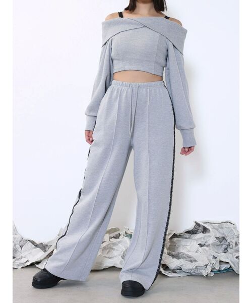 EATME（イートミー）の「サイドレーススウェットパンツ（スウェットパンツ・レディース・ネイビー/ブラック/グレー・FREE）」の15枚目の写真