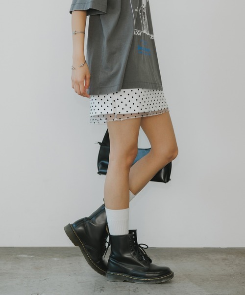 セール】Dot Mini Skirt / ドット柄 ミニスカート（スカート