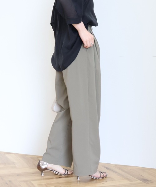 美品　2tuckナイロンボリュームパンツ 2tuckナイロンボリュームパンツ ウォッシュブラック - メルカリ