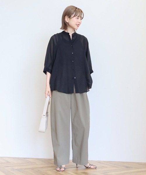 AMERICAN HOLIC（アメリカンホリック）の「ナイロンタックパンツ（その他パンツ・レディース・グレー/アイボリー/ブラック/カーキ・M/L）」の11枚目の写真