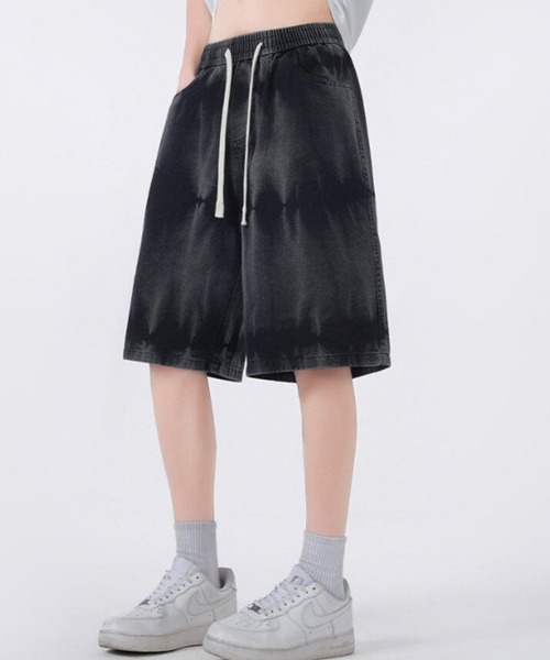 ROOPTOKYO(ループトウキョウ)の「グラデーションデザイン デニムショーツ メンズ 夏物 夏服(デニムパンツ・メンズ・ブラック/ブルー・L/M)」の2枚目の写真