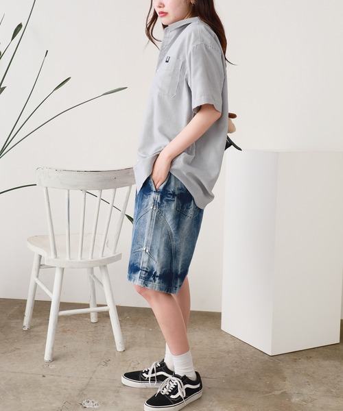 ROOPTOKYO(ループトウキョウ)の「グラデーションデザイン デニムショーツ メンズ 夏物 夏服(デニムパンツ・メンズ・ブラック/ブルー・L/M)」の17枚目の写真