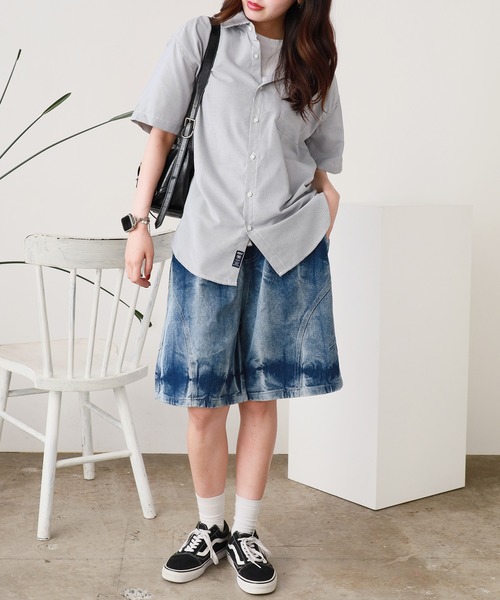 ROOPTOKYO(ループトウキョウ)の「グラデーションデザイン デニムショーツ メンズ 夏物 夏服(デニムパンツ・メンズ・ブラック/ブルー・L/M)」の18枚目の写真
