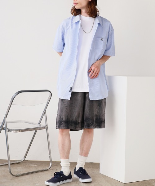 ROOPTOKYO(ループトウキョウ)の「グラデーションデザイン デニムショーツ メンズ 夏物 夏服(デニムパンツ・メンズ・ブラック/ブルー・L/M)」の14枚目の写真