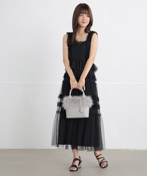ALTROSE(アルトローズ)の「【500mlペットボトル収納可】フェイクファー チャーム付き 2way トート ショルダーバッグ レイア(トートバッグ・レディース・ブラック/アイボリー/グレー/ベージュ・FREE)」の22枚目の写真