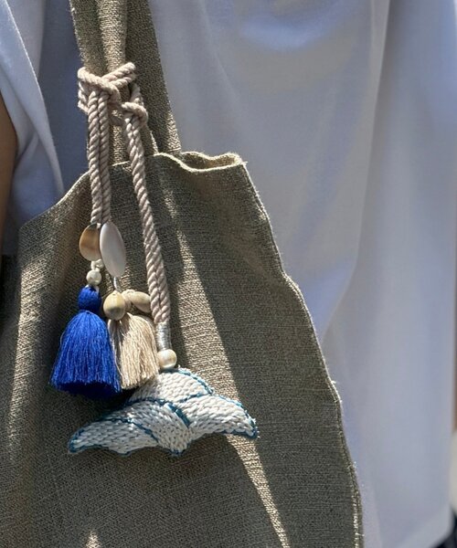 BEARDSLEY（ビアズリー）の「《CITRUS》ヨガガール刺繍トート（トートバッグ・レディース・ベージュ・FREE）」の6枚目の写真