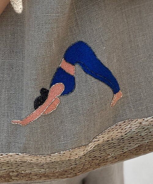 BEARDSLEY（ビアズリー）の「《CITRUS》ヨガガール刺繍トート（トートバッグ・レディース・ベージュ・FREE）」の7枚目の写真