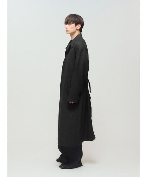 MIDIUMISOLID(ミディウミソリッド)の「MIDIUMISOLID Men’s ウールサージロングコート(その他アウター・メンズ・ブラック/ネイビー・48)」の7枚目の写真