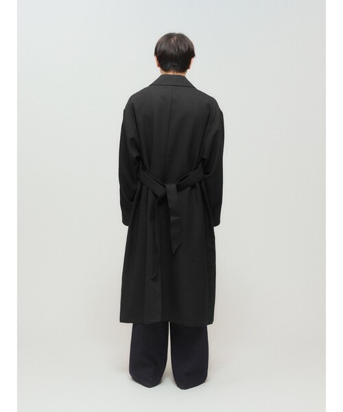 MIDIUMISOLID(ミディウミソリッド)の「MIDIUMISOLID Men’s ウールサージロングコート(その他アウター・メンズ・ブラック/ネイビー・48)」の8枚目の写真