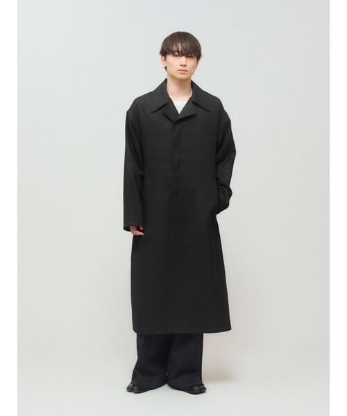MIDIUMISOLID(ミディウミソリッド)の「MIDIUMISOLID Men’s ウールサージロングコート(その他アウター・メンズ・ブラック/ネイビー・48)」の9枚目の写真