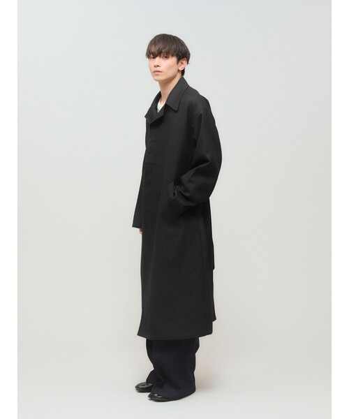 MIDIUMISOLID(ミディウミソリッド)の「MIDIUMISOLID Men’s ウールサージロングコート(その他アウター・メンズ・ブラック/ネイビー・48)」の10枚目の写真