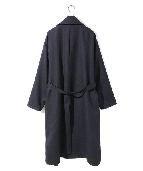 MIDIUMISOLID(ミディウミソリッド)の「MIDIUMISOLID Men’s ウールサージロングコート(その他アウター・メンズ・ブラック/ネイビー・48)」の15枚目の写真