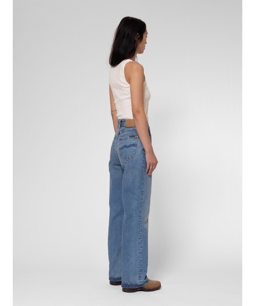 Nudie Jeans(ヌーディージーンズ)の「Nudie Jeans/ヌーディージーンズ Clean Eileen / ワイドストレートジーンズ / Vintage Dreams / レングス28(デニムパンツ・レディース・インディゴブルー・24inch/25inch/26inch/27inch/28inch)」の3枚目の写真