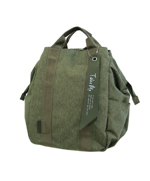 BACKYARD FAMILY(バックヤードファミリー)の「Take Me 3Layer Daypack2(バックパック/リュック・レディース・カーキ/グレー/ネイビー/ベージュ/ブラック・FREE)」の4枚目の写真