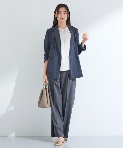 INDIVI（インディヴィ）の「【UVケア】モノグラム ボウタイデザインブラウス（シャツ/ブラウス・レディース・ベージュ系その他3/ホワイト系3/ホワイト・40/38/36/19/15 /13/05/03）」の8枚目の写真