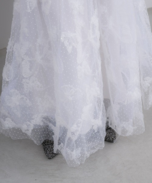 idem（イデム）の「volume tulle butterfly dot skirt