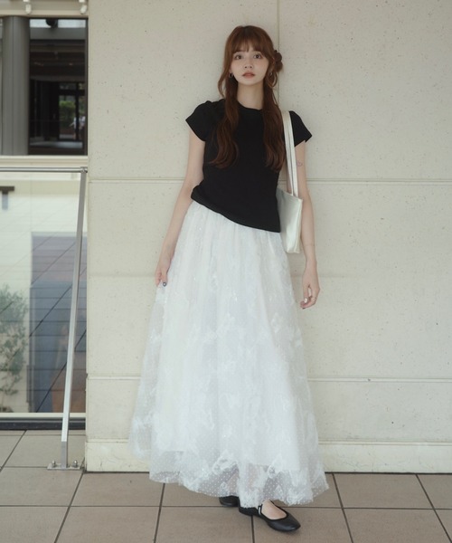 idem（イデム）の「volume tulle butterfly dot skirt / バタフライドットチュールボリュームスカート（スカート・レディース・アイボリー・フリー/SMALL）」の17枚目の写真