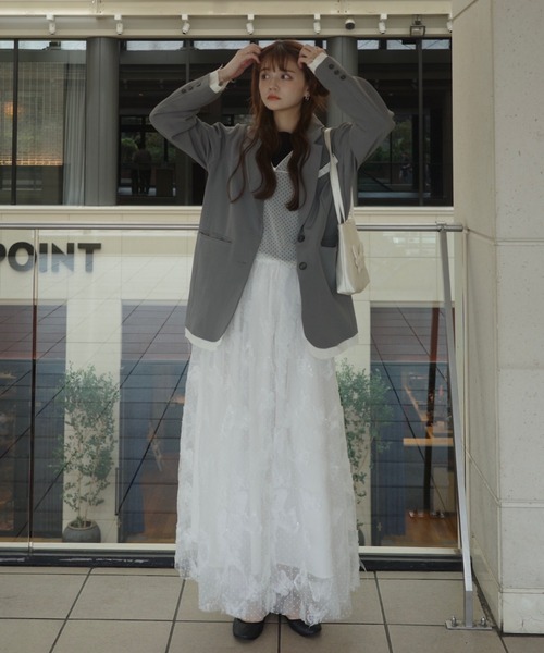 idem（イデム）の「volume tulle butterfly dot skirt / バタフライ