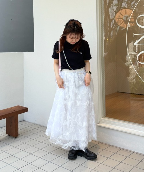 idem（イデム）の「volume tulle butterfly dot skirt / バタフライ