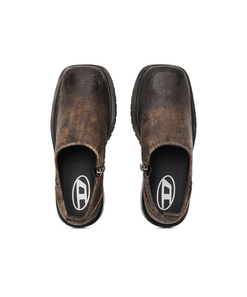 DIESEL(ディーゼル)の「メンズ クロッグシューズ TEXAN D-TEXAN CLOG(モカシン/デッキシューズ・メンズ・ダークブラウン・44/42/43/41)」の4枚目の写真