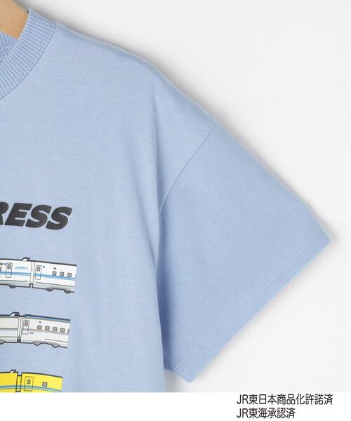 SHOO・LA・RUE(シューラルー)の「【JR】レイヤード風電車Tシャツ(Tシャツ/カットソー・キッズ・ライトブルー/マスタード・12/11/10)」の4枚目の写真