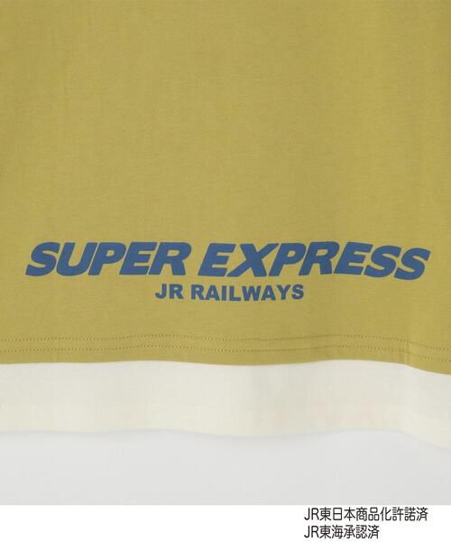 SHOO・LA・RUE(シューラルー)の「【JR】レイヤード風電車Tシャツ(Tシャツ/カットソー・キッズ・ライトブルー/マスタード・12/11/10)」の7枚目の写真