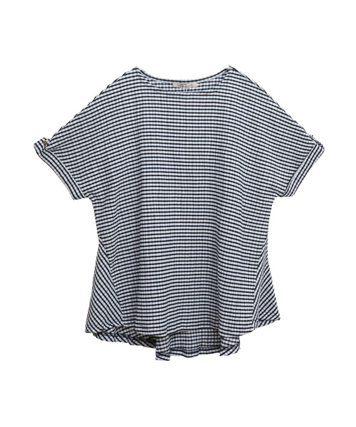 libelle more（リベル モア）の「シャーリングバックフレアトップス（Tシャツ/カットソー・レディース・オフホワイト/ブラウン系その他/ブラック/ホワイト系その他・M）」の13枚目の写真