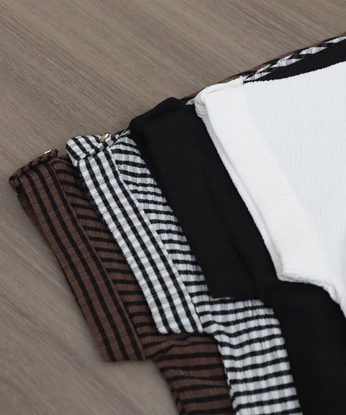 libelle more（リベル モア）の「シャーリングバックフレアトップス（Tシャツ/カットソー・レディース・オフホワイト/ブラウン系その他/ブラック/ホワイト系その他・M）」の21枚目の写真