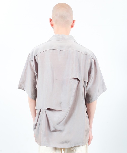JIEDA（ジエダ）の「HAND STITCH OPEN COLLAR SHIRT S/S（シャツ/ブラウス・メンズ・オリーブ系/ダークグレー・1/2）」の7枚目の写真