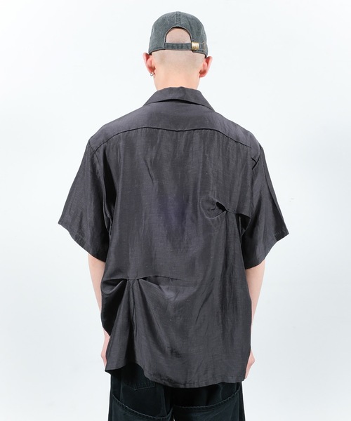 JIEDA（ジエダ）の「HAND STITCH OPEN COLLAR SHIRT S/S（シャツ/ブラウス・メンズ・オリーブ系/ダークグレー・1/2）」の10枚目の写真