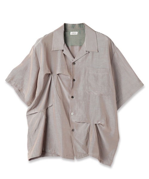 JIEDA（ジエダ）の「HAND STITCH OPEN COLLAR SHIRT S/S（シャツ/ブラウス・メンズ・オリーブ系/ダークグレー・1/2）」の11枚目の写真