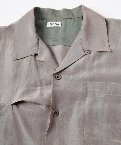 JIEDA（ジエダ）の「HAND STITCH OPEN COLLAR SHIRT S/S（シャツ/ブラウス・メンズ・オリーブ系/ダークグレー・1/2）」の15枚目の写真