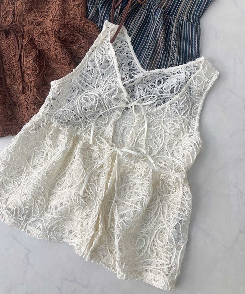 AS KNOW AS plus（アズノゥアズプラス）の「●フロントダブルリボン ぺプラムベスト（ベスト・レディース・ブラウン系/アイボリー系/ネイビー系/ブラック系/サックスブルー系・FREE）」の13枚目の写真