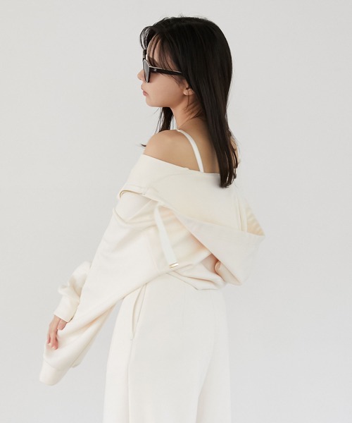 Luan（ルアン）の「【Luan】【FLIGHT COLLECTION】FOODIE & ALL IN ONE/フーディー&オールインワン（セットアップ・レディース・ブラック/アイボリー・1/0）」の22枚目の写真