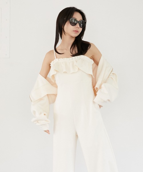 Luan（ルアン）の「【Luan】【FLIGHT COLLECTION】FOODIE & ALL IN ONE/フーディー&オールインワン（セットアップ・レディース・ブラック/アイボリー・1/0）」の21枚目の写真