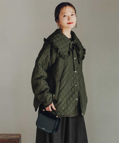 セール】襟付きキルティングジャケット（ダウンジャケット/コート