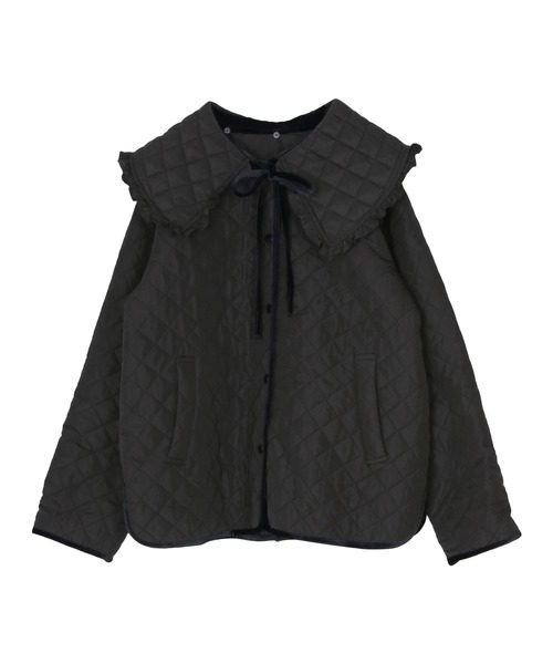 Katie キルティングジャケットコート　ダウン 襟付きキルティングジャケット（ダウンジャケット/コート）｜titivate