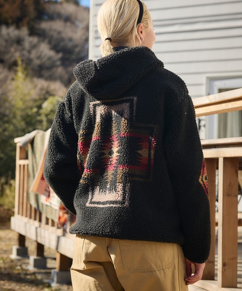 PENDLETON(ペンドルトン)の「PENDLETON/ペンドルトン ボアジャガードジップフーディ(その他アウター・メンズ・チャコールグレー/ブラック/アイボリー・LARGE/MEDIUM)」の2枚目の写真