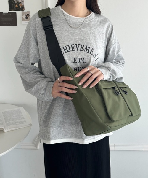 wears(ウェアーズ)の「ダブルポケットボディバッグ ショルダーバッグ(ボディバッグ/ウエストポーチ・レディース・ホワイト/ベージュ/ブラック/カーキ・FREE)」の20枚目の写真