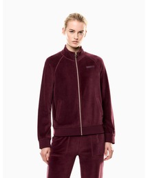 【エンポリオ アルマーニ EA7】Athletic Velour ジップアップ スウェットシャツ ストレッチシェニール