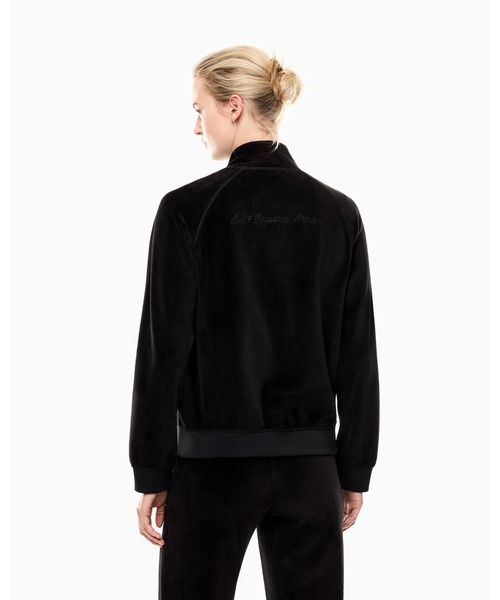 EMPORIO ARMANI EA7(エンポリオアルマーニイーエーセブン)の「【エンポリオ アルマーニ EA7】Athletic Velour ジップアップ スウェットシャツ ストレッチシェニール(スウェット・レディース・ボルドー/ブラック・LARGE/MEDIUM/SMALL/X-SMALL)」の5枚目の写真